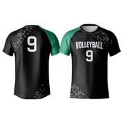 Permainan bola tampar cetakan sublimasi memakai set baju dan seluar